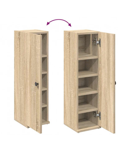 Mobile da Bagno con Portarotolo Rovere Sonoma 20,5x22x72 cm