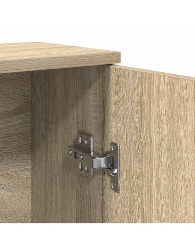 Mobile da Bagno con Portarotolo Rovere Sonoma 39x22x90 cm