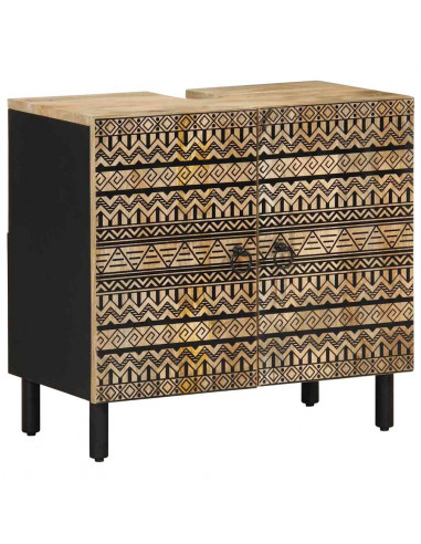 Set Mobili da Bagno 5 pz in Legno Massello di Mango