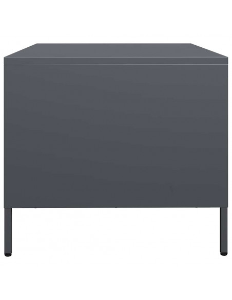 Tavolino Antracite 68,5x50x43,5 cm in Acciaio Laminato a Freddo