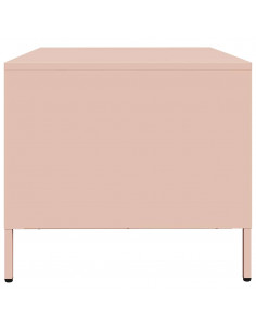 Tavolino Rosa 68,5x50x43,5 cm in Acciaio Laminato a Freddo 2
