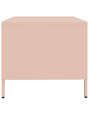 Tavolino Rosa 68,5x50x43,5 cm in Acciaio Laminato a Freddo