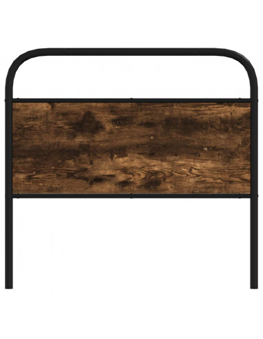 Testiera Rovere Fumo 100 cm in Acciaio e Legno Multistrato