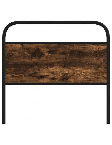 Testiera Rovere Fumo 100 cm in Acciaio e Legno Multistrato