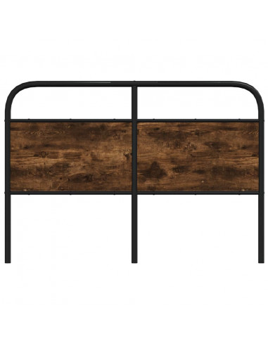 Testiera Rovere Fumo 120 cm in Acciaio e Legno Multistrato