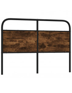 Testiera Rovere Fumo 140 cm in Acciaio e Legno Multistrato 2