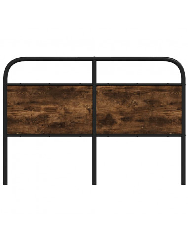 Testiera Rovere Fumo 140 cm in Acciaio e Legno Multistrato