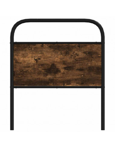 Testiera Rovere Fumo 75 cm in Acciaio e Legno Multistrato