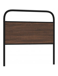 Testiera Rovere Marrone 100 cm in Acciaio e Truciolato 2