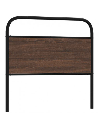 Testiera Rovere Marrone 100 cm in Acciaio e Truciolato