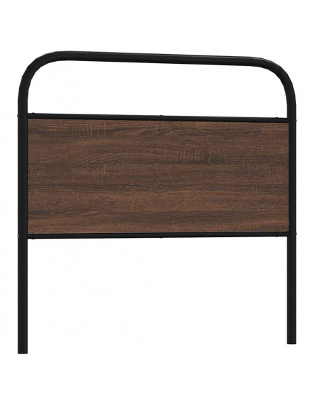 Testiera Rovere Marrone 100 cm in Acciaio e Truciolato