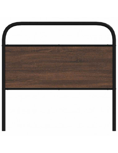 Testiera Rovere Marrone 100 cm in Acciaio e Truciolato