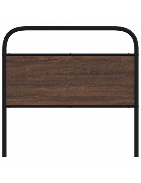 Testiera Rovere Marrone 100 cm in Acciaio e Truciolato