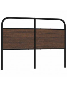 Testiera Rovere Marrone 120 cm in Acciaio e Truciolato 2