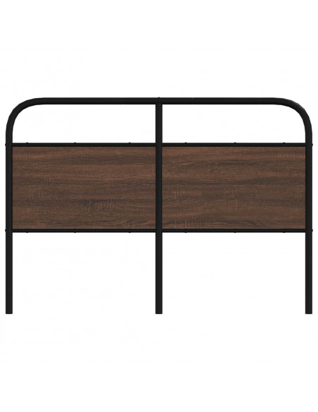 Testiera Rovere Marrone 135 cm in Acciaio e Truciolato