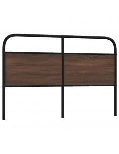 Testiera Rovere Marrone 150 cm in Acciaio e Truciolato 2