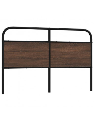 Testiera Rovere Marrone 150 cm in Acciaio e Truciolato