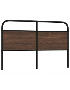 Testiera Rovere Marrone 160 cm in Acciaio e Truciolato 2