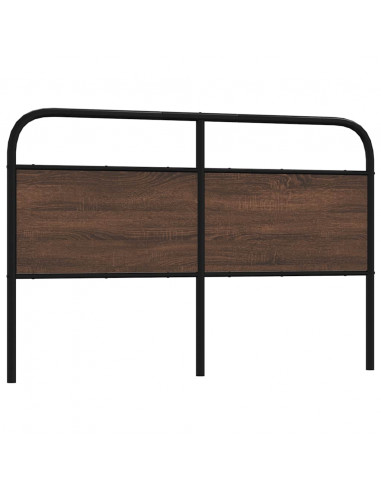 Testiera Rovere Marrone 160 cm in Acciaio e Truciolato