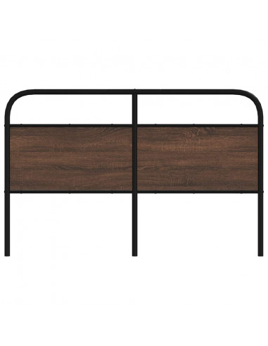Testiera Rovere Marrone 160 cm in Acciaio e Truciolato