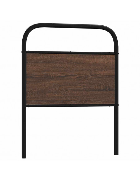 Testiera Rovere Marrone 75 cm in Acciaio e Truciolato