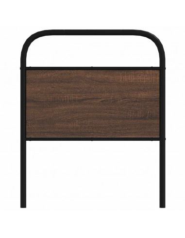 Testiera Rovere Marrone 75 cm in Acciaio e Truciolato