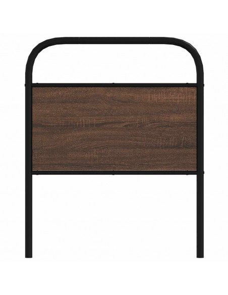 Testiera Rovere Marrone 75 cm in Acciaio e Truciolato