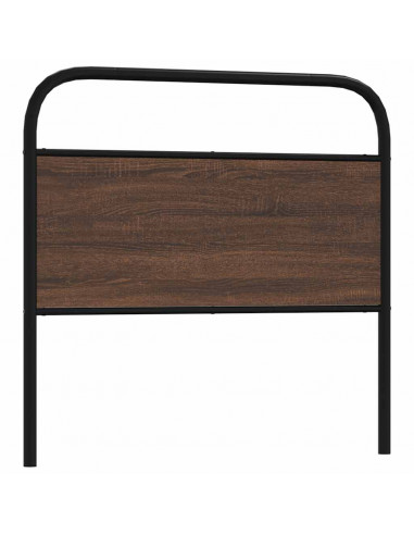 Testiera Rovere Marrone 90 cm in Acciaio e Truciolato