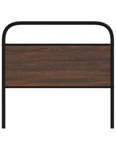 Testiera Rovere Marrone 90 cm in Acciaio e Truciolato