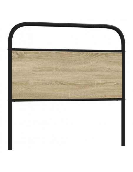Testiera Rovere Sonoma 100 cm in Acciaio e Legno Multistrato