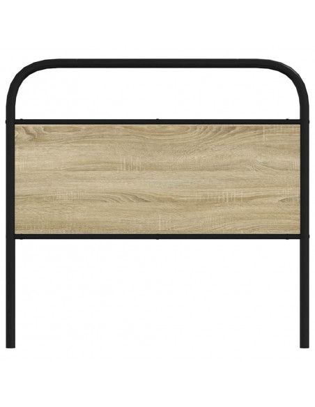 Testiera Rovere Sonoma 100 cm in Acciaio e Legno Multistrato