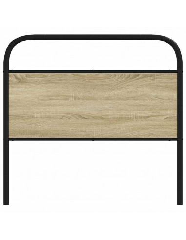 Testiera Rovere Sonoma 107 cm in Acciaio e Legno Multistrato