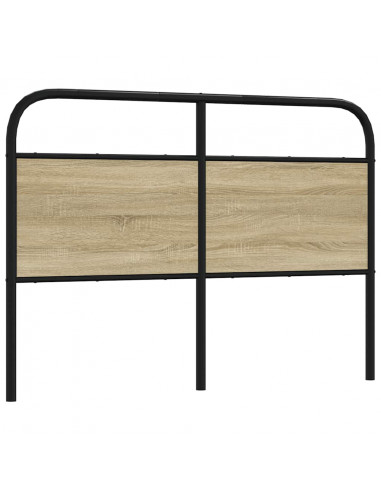 Testiera Rovere Sonoma 120 cm in Acciaio e Legno Multistrato