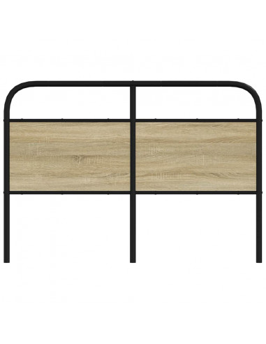 Testiera Rovere Sonoma 120 cm in Acciaio e Legno Multistrato