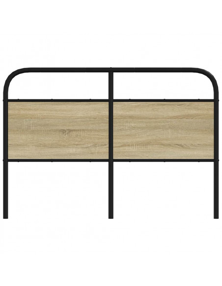 Testiera Rovere Sonoma 120 cm in Acciaio e Legno Multistrato