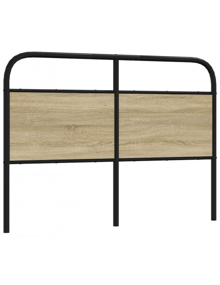 Testiera Rovere Sonoma 140 cm in Acciaio e Legno Multistrato