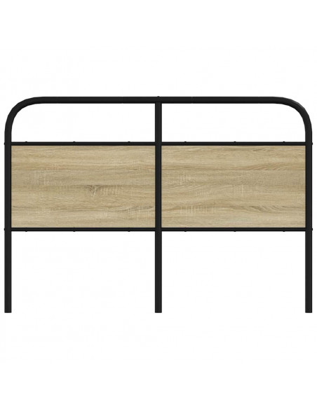 Testiera Rovere Sonoma 140 cm in Acciaio e Legno Multistrato