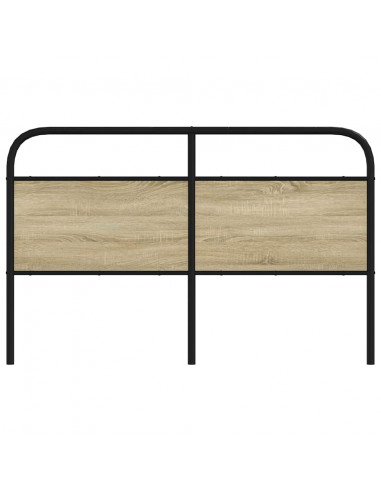 Testiera Rovere Sonoma 150 cm in Acciaio e Legno Multistrato