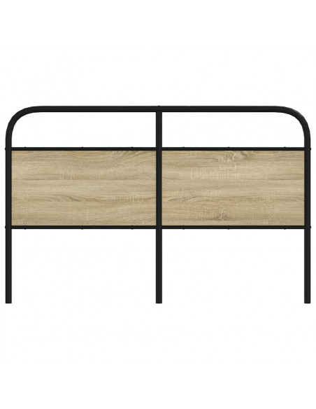 Testiera Rovere Sonoma 150 cm in Acciaio e Legno Multistrato