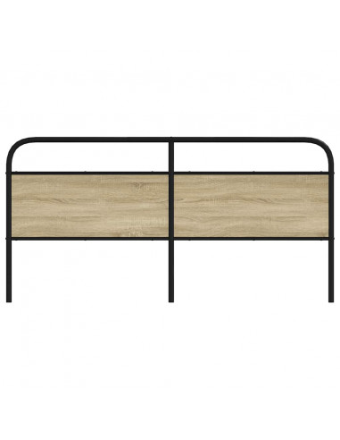 Testiera Rovere Sonoma 180 cm in Acciaio e Legno Multistrato