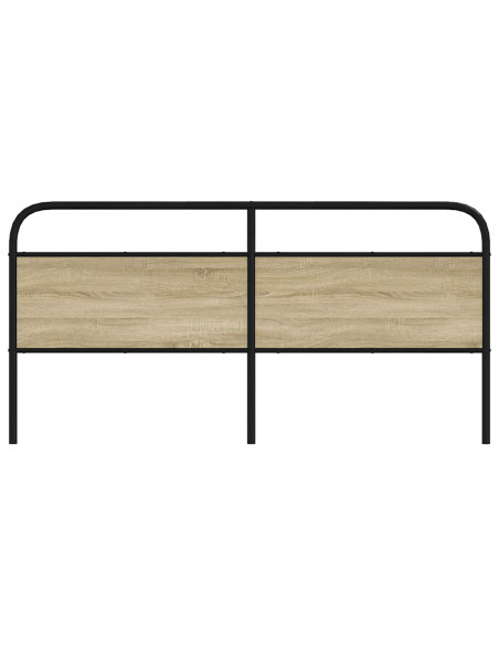 Testiera Rovere Sonoma 180 cm in Acciaio e Legno Multistrato