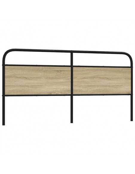 Testiera Rovere Sonoma 190 cm in Acciaio e Legno Multistrato