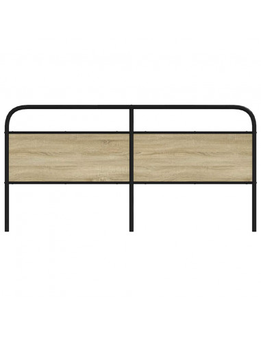 Testiera Rovere Sonoma 190 cm in Acciaio e Legno Multistrato