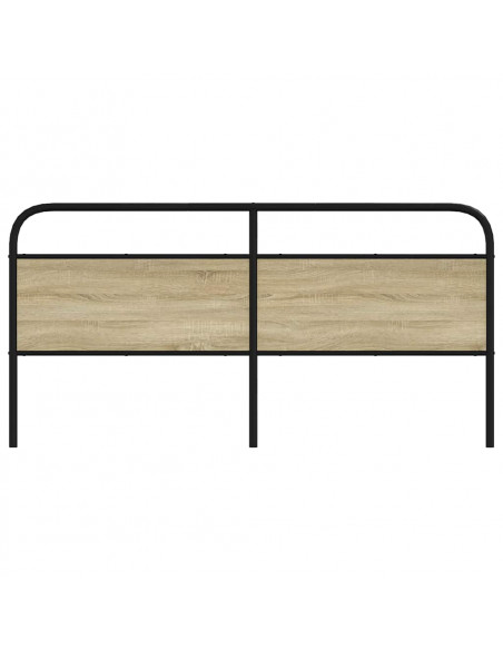 Testiera Rovere Sonoma 190 cm in Acciaio e Legno Multistrato