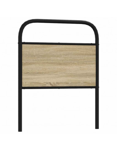 Testiera Rovere Sonoma 80 cm in Acciaio e Legno Multistrato