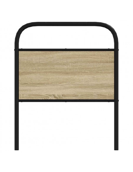 Testiera Rovere Sonoma 80 cm in Acciaio e Legno Multistrato