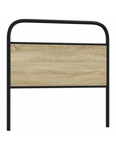 Testiera Rovere Sonoma 90 cm in Acciaio e Legno Multistrato