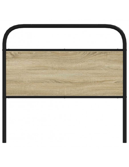 Testiera Rovere Sonoma 90 cm in Acciaio e Legno Multistrato