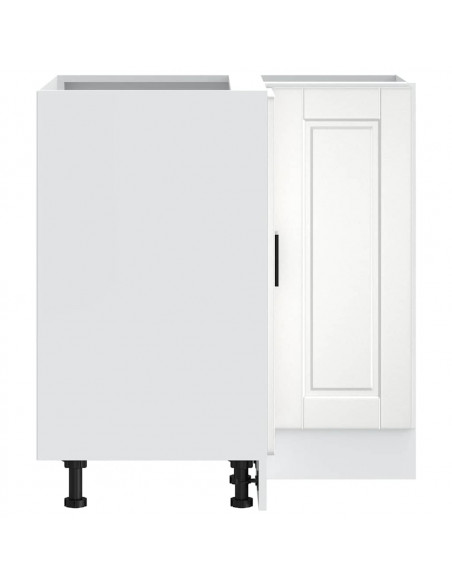 Base ad Angolo Cucina Porto Bianco Lucido in Legno Multistrato