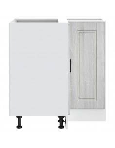 Base ad Angolo Cucina Porto Grigio Sonoma in Legno Multistrato 2